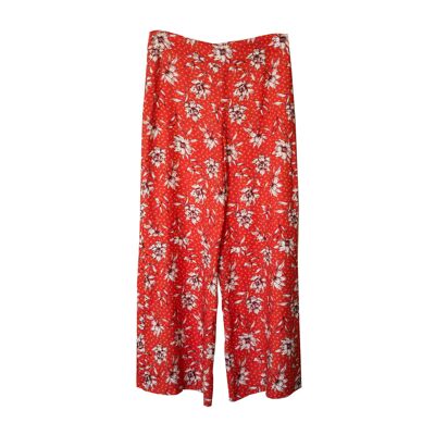 Edith Trousers - Floral Coral Viscose FSC