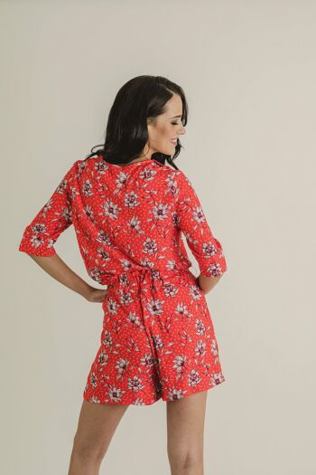 Chemise Shirley - Viscose Corail Floral FSC 3