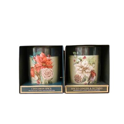 Christmas Spice Candle Pot In Gift Box Set Of Two