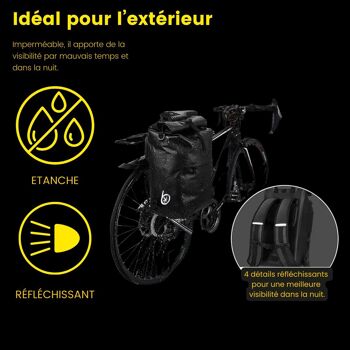 Sac à dos de vélo pour porte-bagages 4 en 1 Ali noir 21