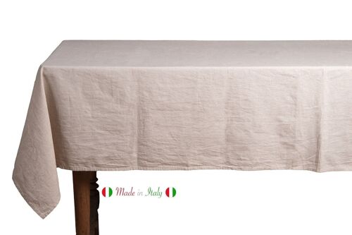 Tablecloth, 50% Linen/Cotton, Melange, Natural