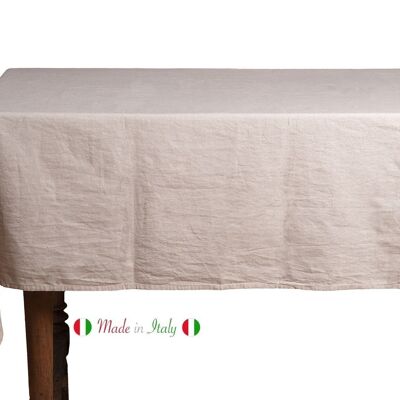 Tablecloth, 50% Linen/Cotton, Melange, Natural