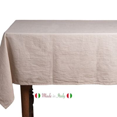 Tablecloth, 50% Linen/Cotton, Melange, Natural