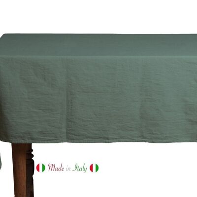 Nappe, 50% Lin/Coton, Vert Olive