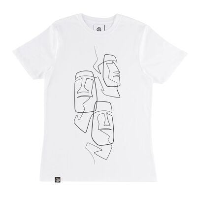T-shirt HEADS in bambù bianco e cotone biologico