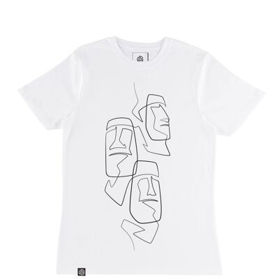 Camiseta blanca de bambú y algodón orgánico HEADS