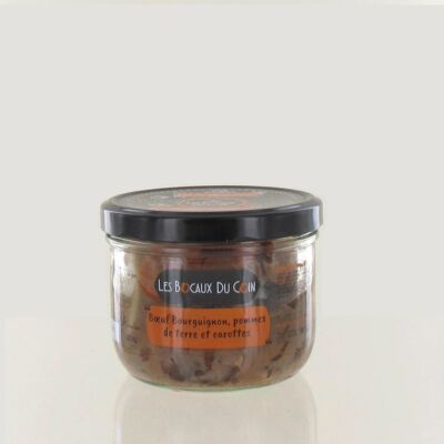 Jar of Beef Bourguignon, potatoes and carrots - 100% artisanal jar