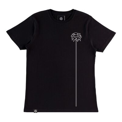 PALM T-Shirt aus schwarzem Bambus und Bio-Baumwolle