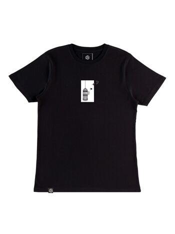 BIRDCAGE T-shirt noir en bambou et coton biologique 1