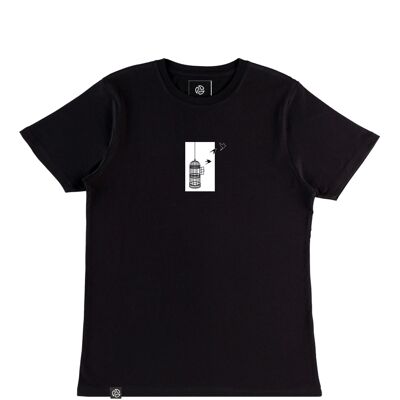 BIRDCAGE T-shirt noir en bambou et coton biologique