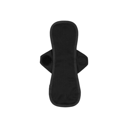 Tovagliolo igienico lavabile, Zéro déchet, protection périodique réutilisable, LastPad noir
