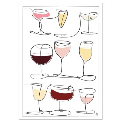 Wine & Drinks 50x70