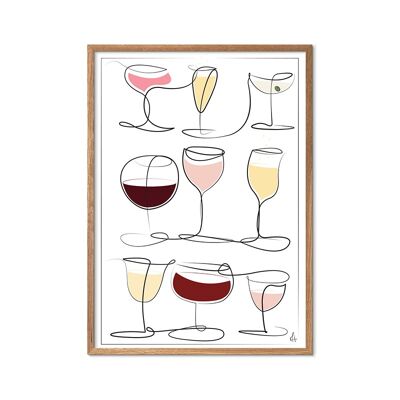 Wine & Drinks 30X40 + Frame