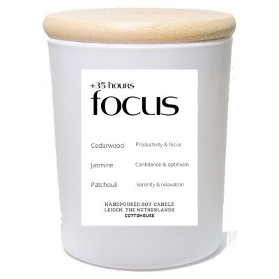 Bougie Focus +35 heures | Bougies parfumées Motivation
