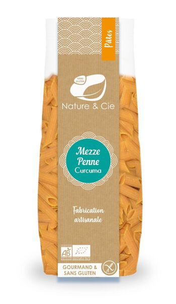 Mezze penne curcuma artisanales - Sans Gluten