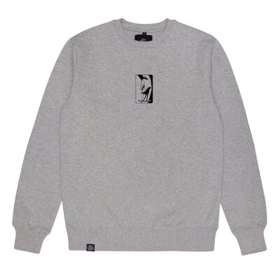 SKATE Sudadera de Algodón Orgánico Gris Melange