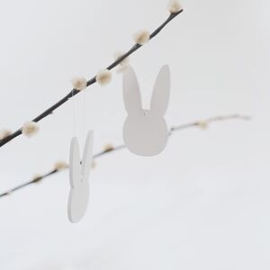 PENDENTIF LAPIN EN BOIS EN LOT DE 8