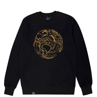 KINTSUGI Sweatshirt aus Bio-Baumwolle in Schwarz und Gold