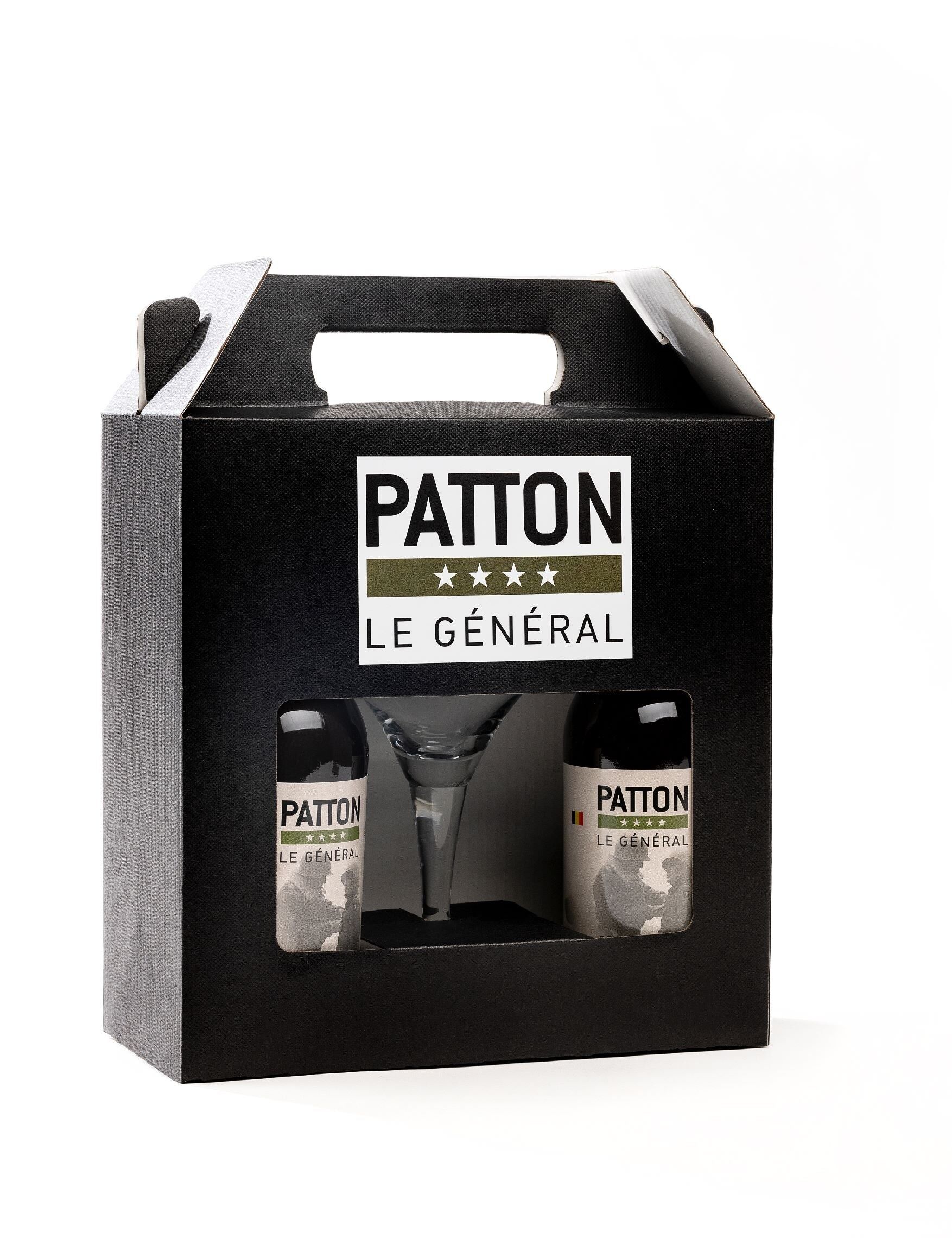 Boîte de 2 bouteilles 33 cl 1 verre Patton