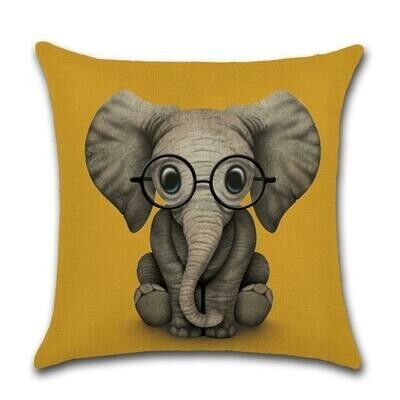 Cushion Cover Elephant - Oker