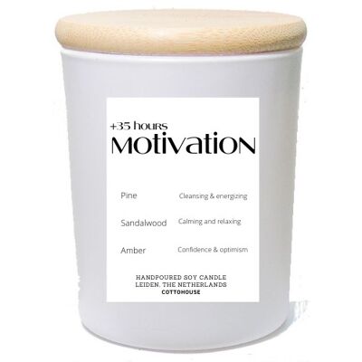 Candela motivazionale +35 ore | Candela profumata motivazione