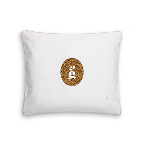 Compra ALMOHADA CON CASCO DE MIJO - RITA 50X60 CM - BORDADO - BEIGE al por  mayor