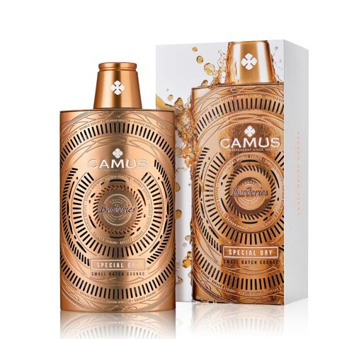 CAMUS Cognac Special Dry - Borderies Single Estate - 50cl 40° - Flasque de voyage raffinée - Profil gustatif parfait pour la mixologie