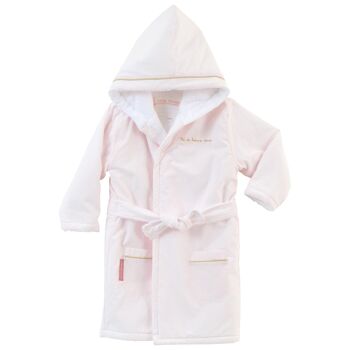 Peignoir enfant rose pâle Princesse Swan 2-3 ans 1