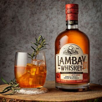 LAMBAY WHISKEY Single Malt Reserve Cask Series Batch 01 - Whiskey Irlandais Fini en Fûts de Cognac - Édition limitée à 10 000 bouteilles - 43° 70cl 3