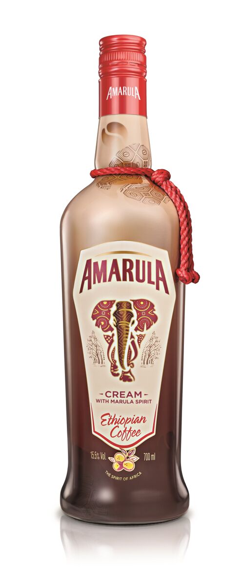 AMARULA Ethiopian Coffee x6 - Liqueur Café et crème de Marula fabriquée à partir de véritables fruits de marula délicatement mélangé avec des grains d'Arabica - 15,5%
