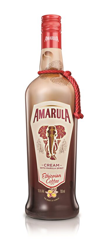 AMARULA Ethiopian Coffee x6 - Liqueur Café et crème de Marula fabriquée à partir de véritables fruits de marula délicatement mélangé avec des grains d'Arabica - 15,5%