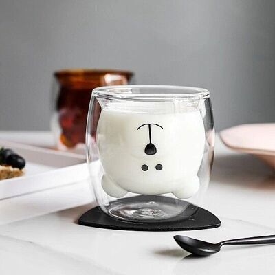 Glasito, double-walled coffee cup - Polar Bear