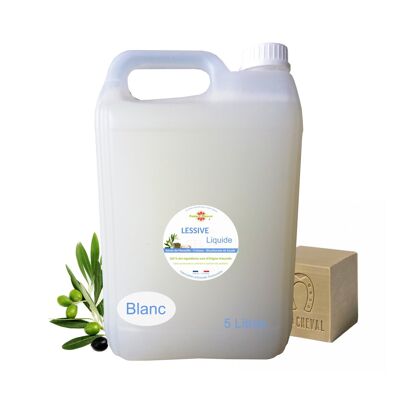 "White" liquid detergent 5 liter container