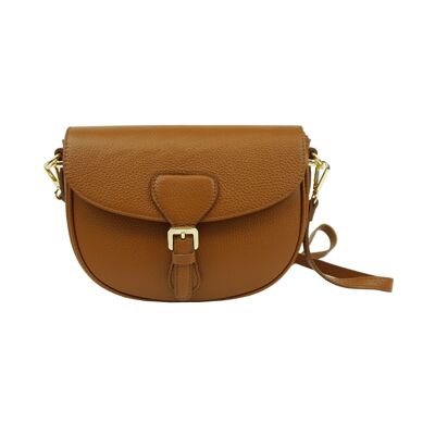 Bolso bandolera Valentina de piel camel