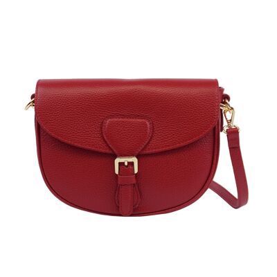 Bolso bandolera de piel Valentina Rojo