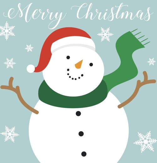 Cute Snowman Christmas Card