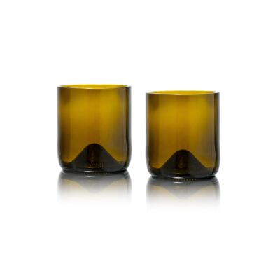 Pack de 2 Vasos Cortos Verde Oliva