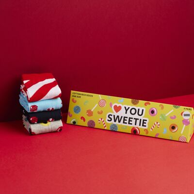 Socken „Love You Sweetie“ – 4 Paar