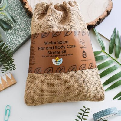 Winter Spice kunststofffreies Haar- und Körperwäsche-Starter-Kit