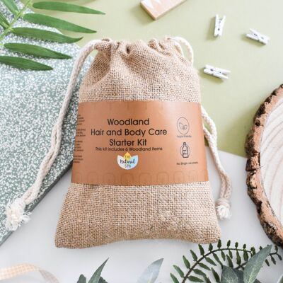 Trousse de départ pour le lavage des cheveux et du corps sans plastique Woodland