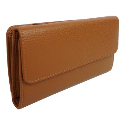 Large leather wallet DB-905 Camel