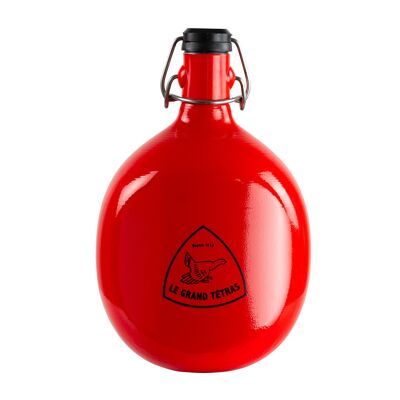 Botella de agua roja ovalada original