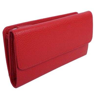 Large Leather Wallet DB-905 Red