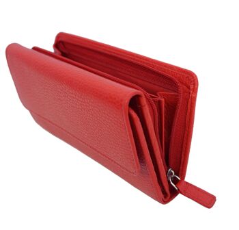 Grand portefeuille en cuir DB-905 Rouge 3