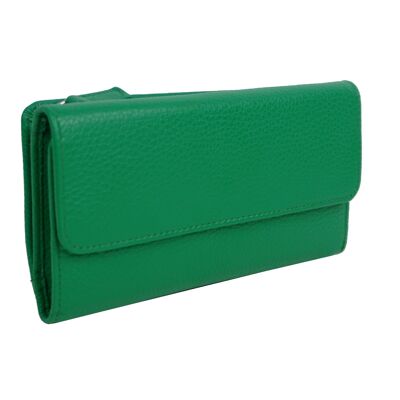 Large Leather Wallet DB-905 Green