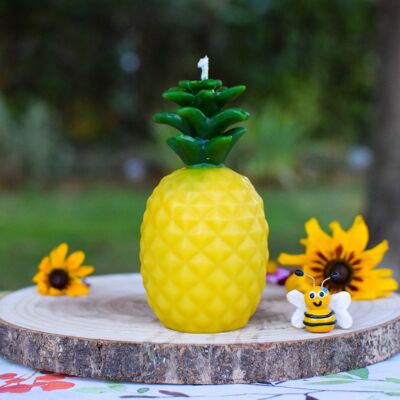 Green pineapple candle 100% beeswax