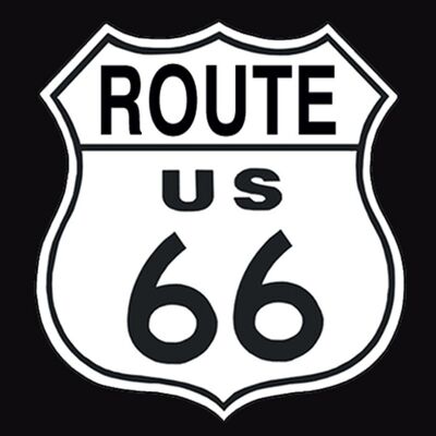 US Route 66 metal plate