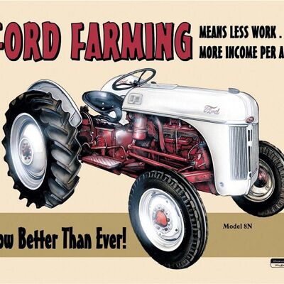 Ford Farming Tractor Metallplatte