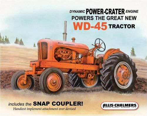 Plaque metal Tracteur Allis Chalmers WD45