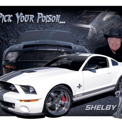 Ford Metallplatte - Shelby Mustang - Sie haben die Wahl
